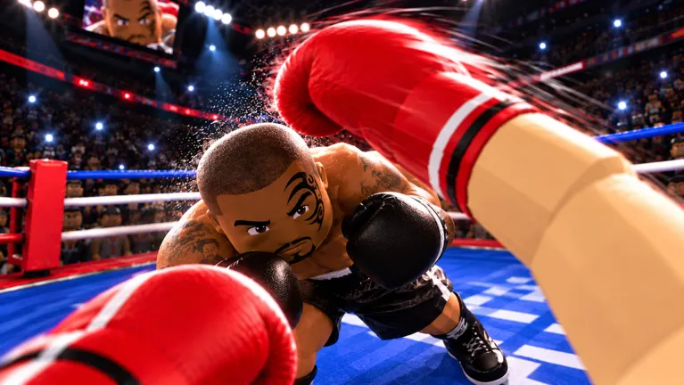 Red glove hitting an opponent, used as the codes card