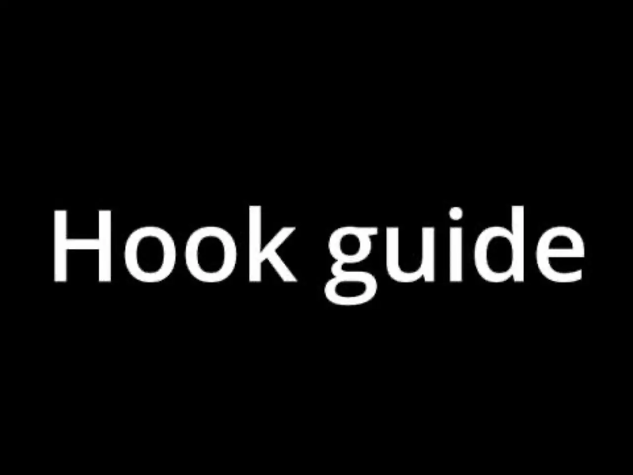 Thumbnail for Hooks Guide